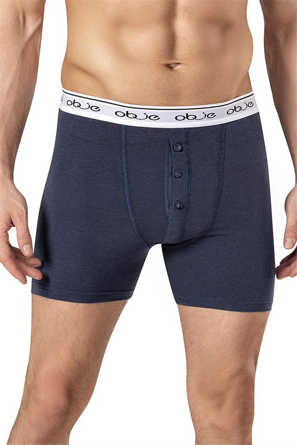 Erkek Füme Dıştan Lastikli Üç Düğmeli Boxer
