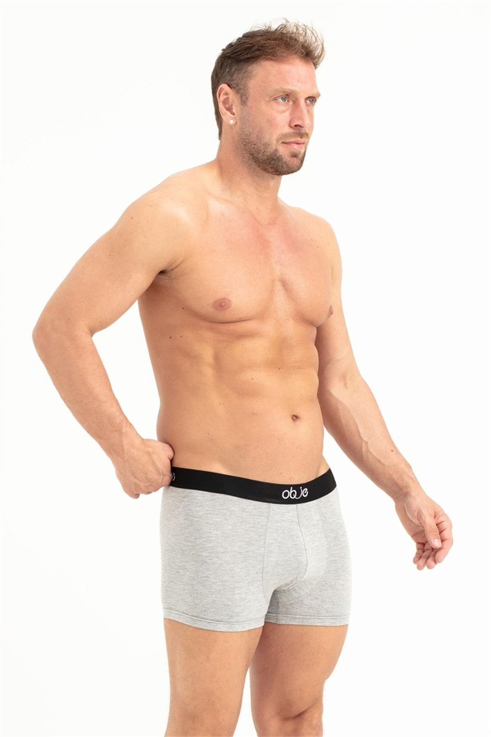 Erkek Gri Modal Boxer