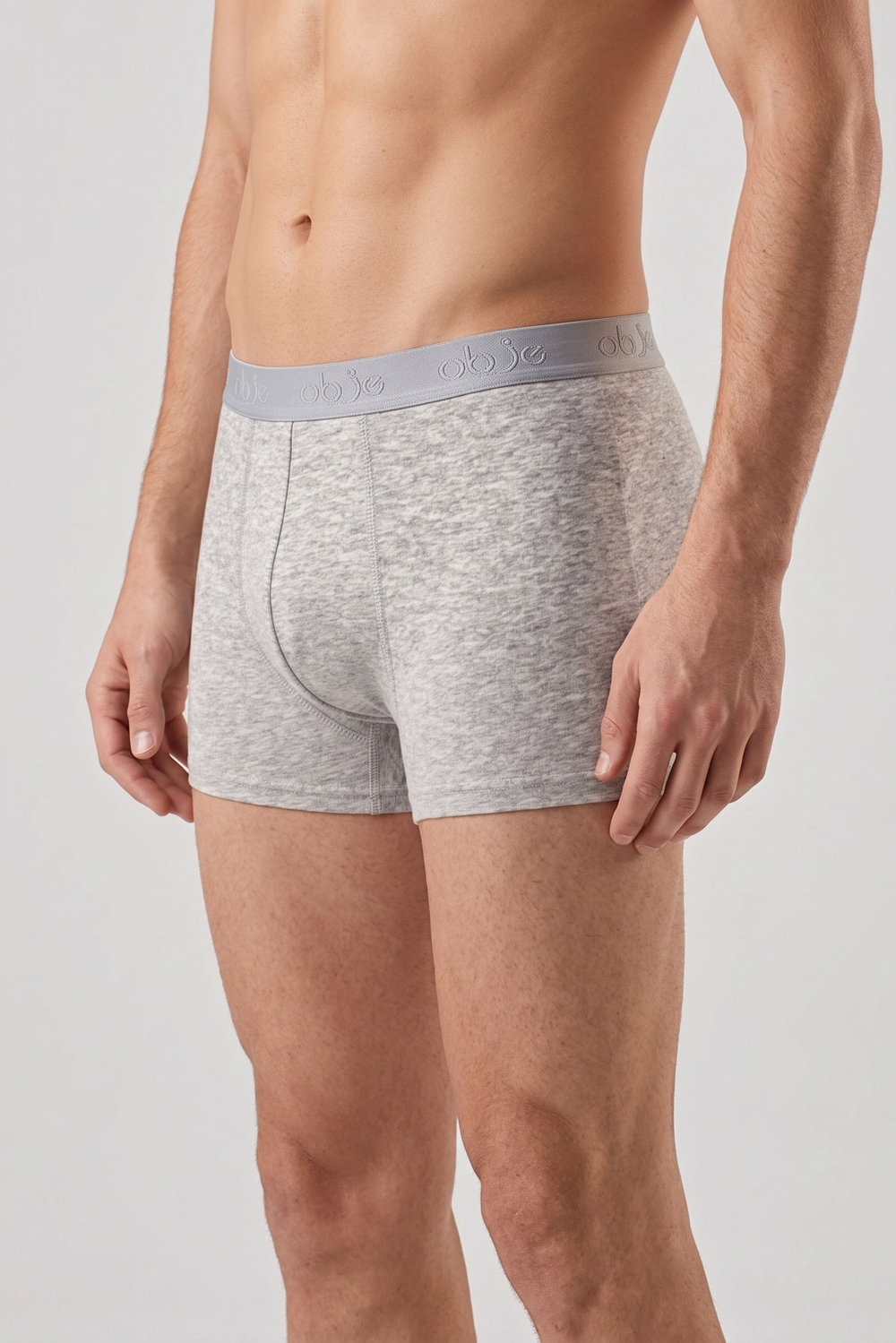 Erkek Gri Penye Modal Kısa Boxer