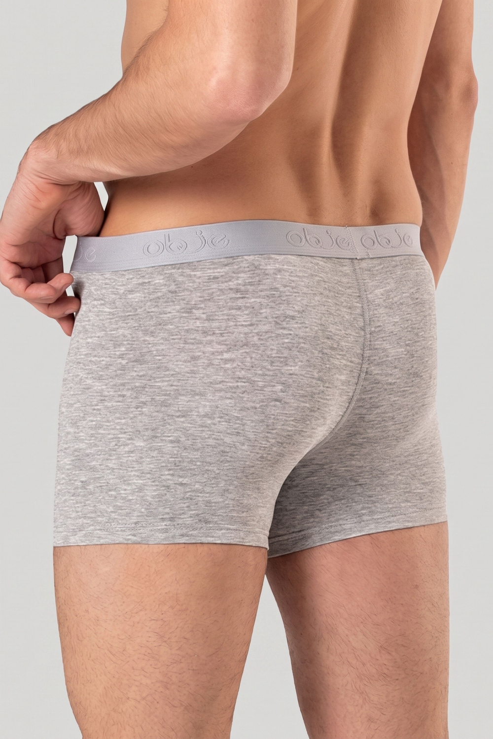 Erkek Gri Penye Modal Kısa Boxer