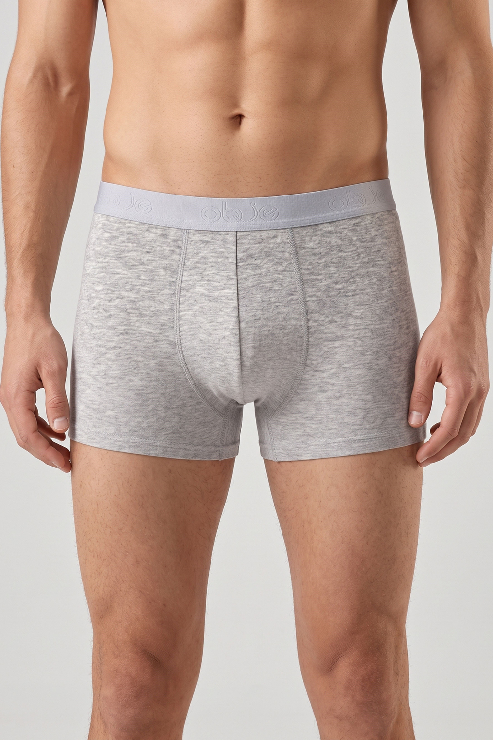 Erkek Gri Penye Modal Kısa Boxer