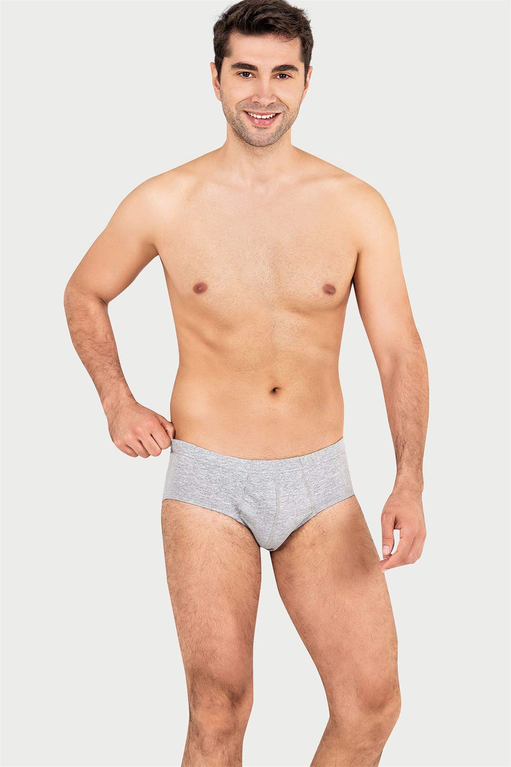 Erkek Gri Penye Slip