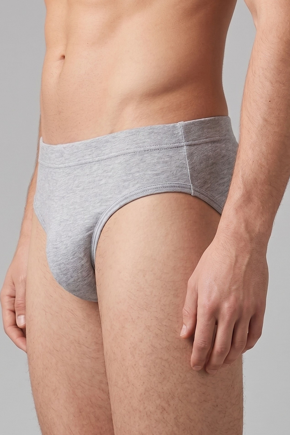 Erkek Gri Runner Cotton Slip