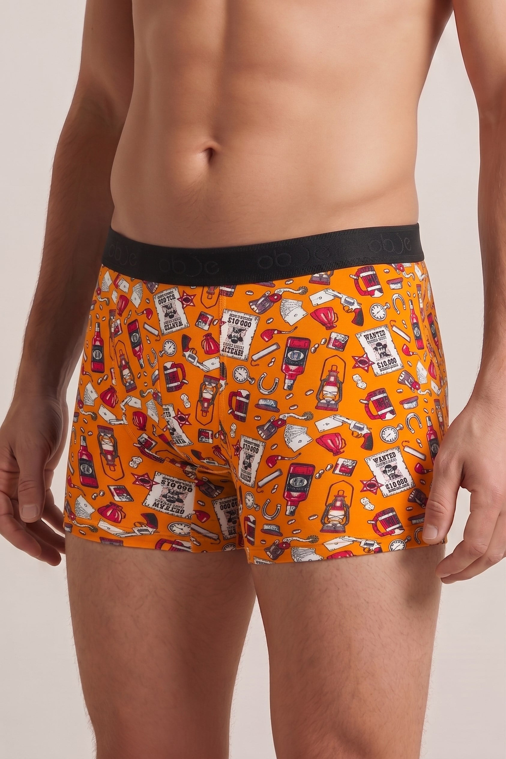 Erkek Kovboy Desen Boxer