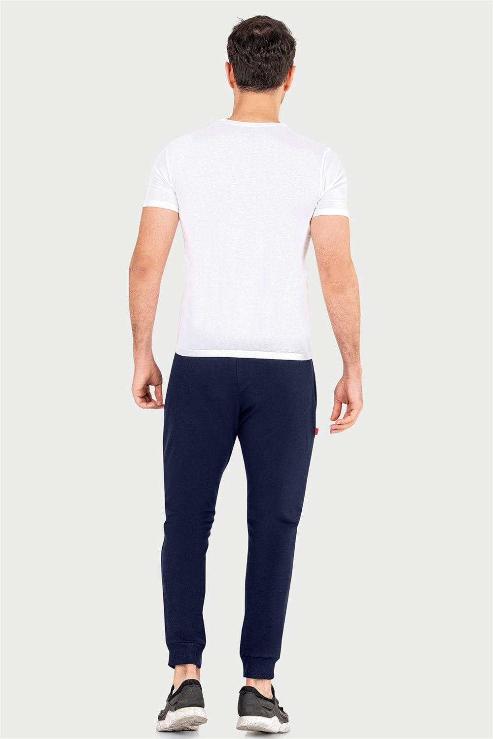 Erkek Lacivert İki İplik Slimfit Fermuarlı Alt