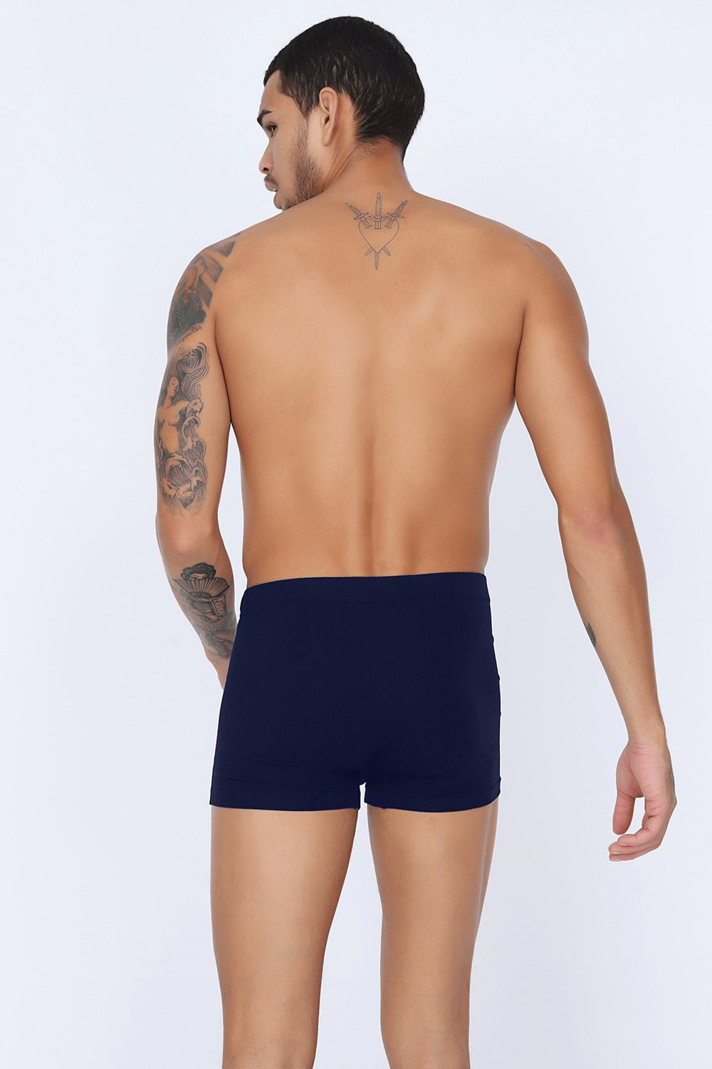 Erkek Lacivert Likralı Boxer