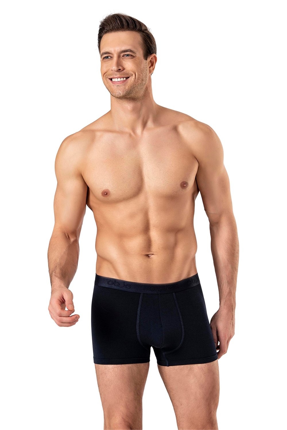 Erkek Lacivert Penye Modal Kısa Boxer