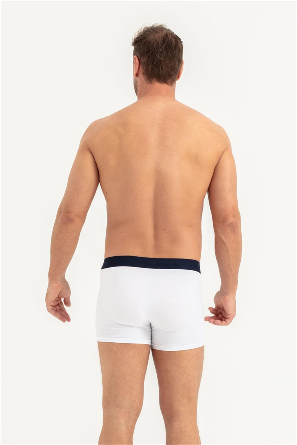 Erkek Lacivert Üzeri Kaktüs Desen 3lü Boxer 