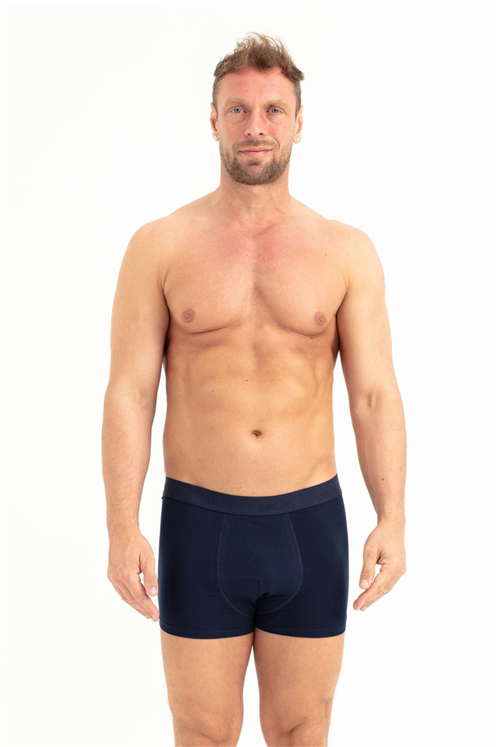 Erkek Lacivert Üzeri Kaktüs Desen 3lü Boxer 