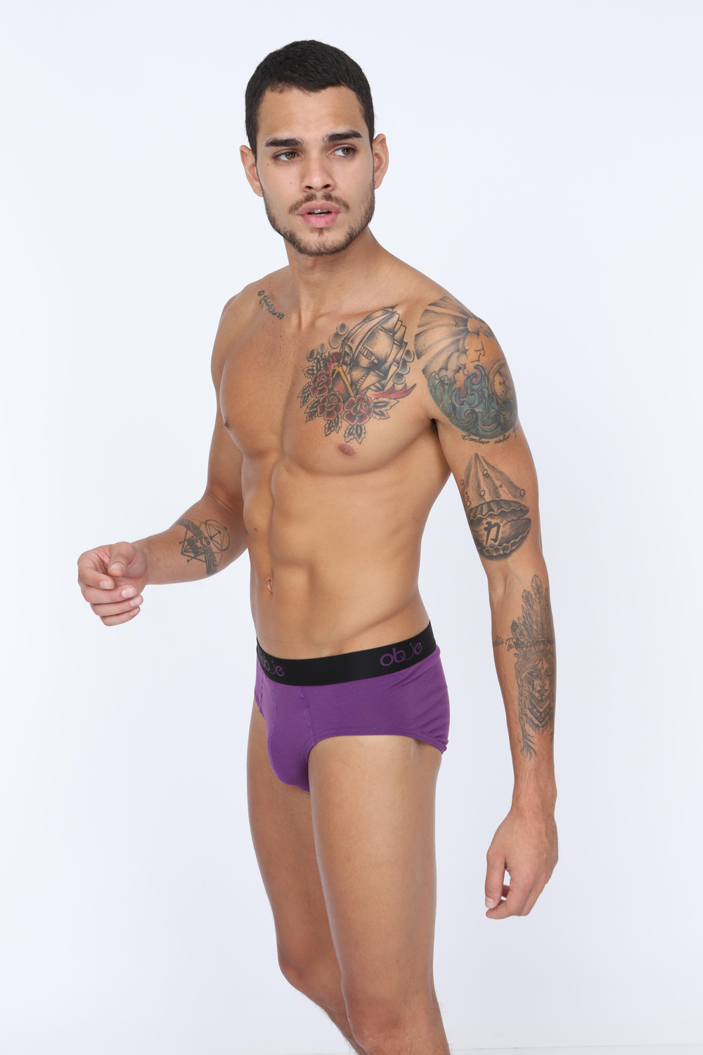 Erkek Mor Modal Slip