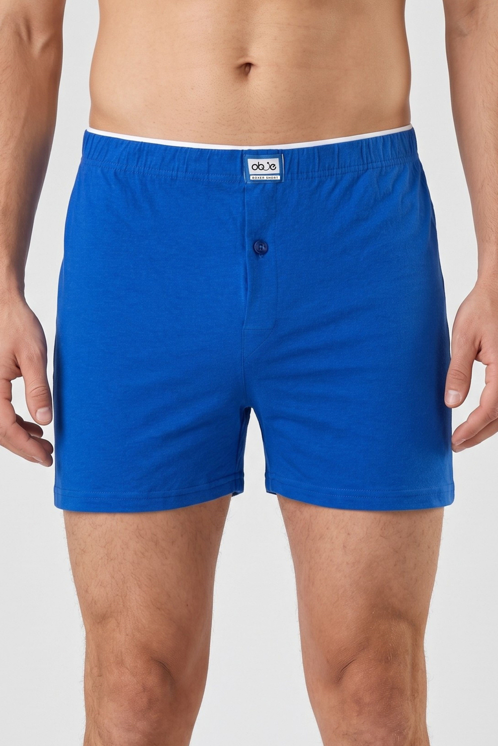 Erkek Saks Mavi Havlu Bel Boxer
