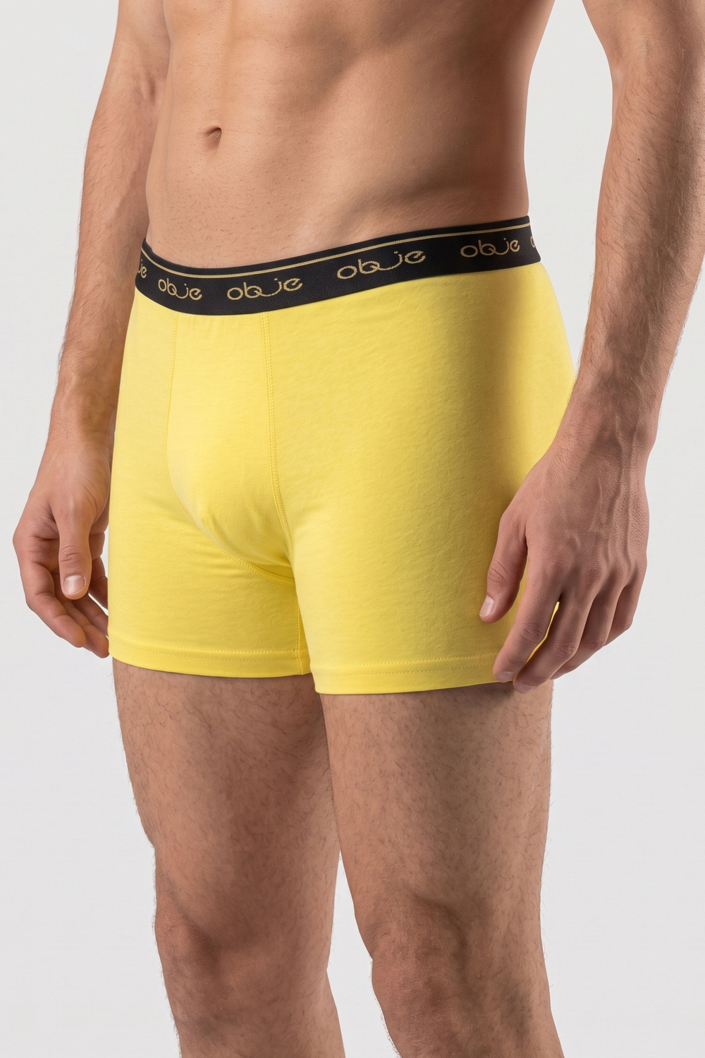 Erkek Sarı Penye Modal Boxer