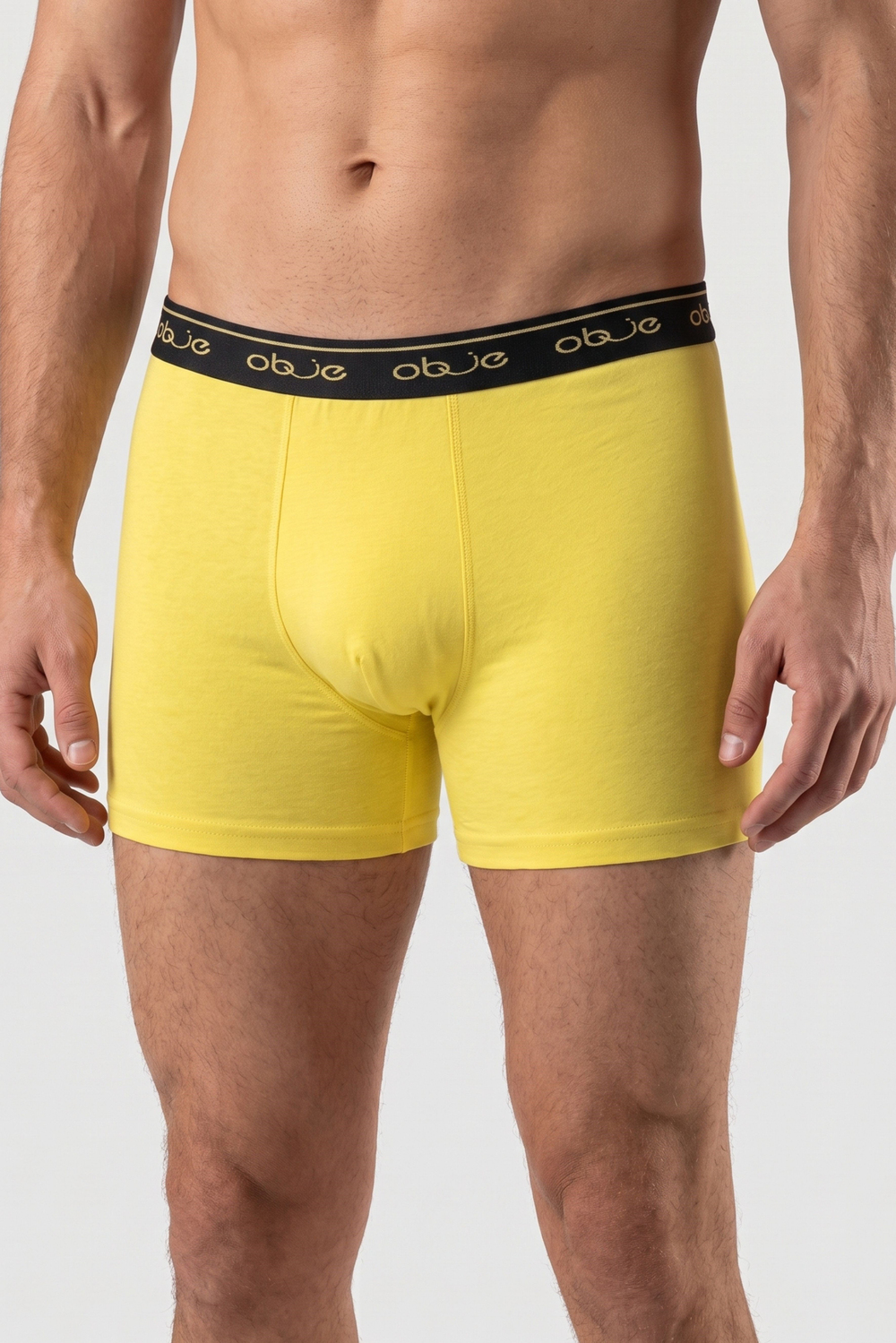 Erkek Sarı Penye Modal Boxer