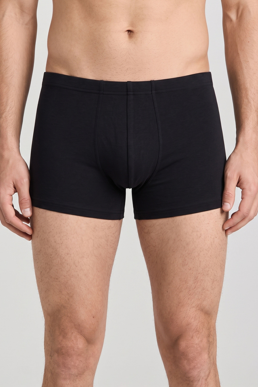 Erkek Siyah Cotton Runner Boxer