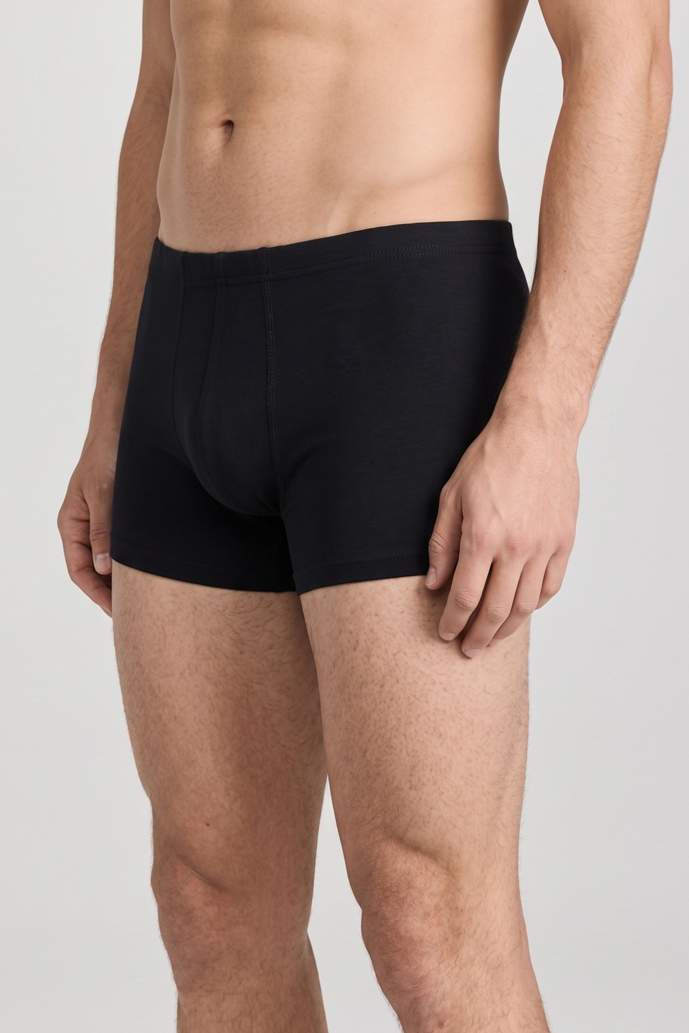 Erkek Siyah Cotton Runner Boxer