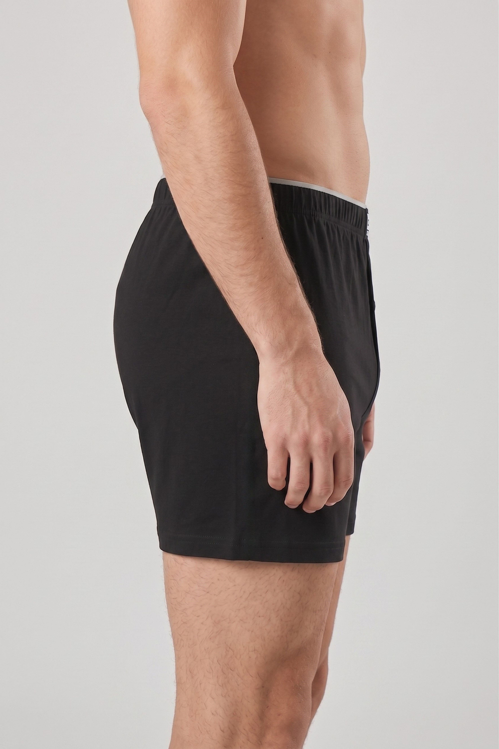 Erkek Siyah Havlu Bel Boxer