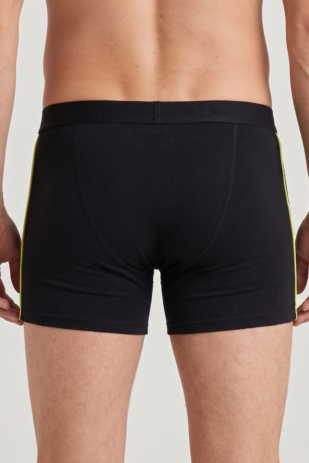 Erkek Siyah Likra Cotton Boxer
