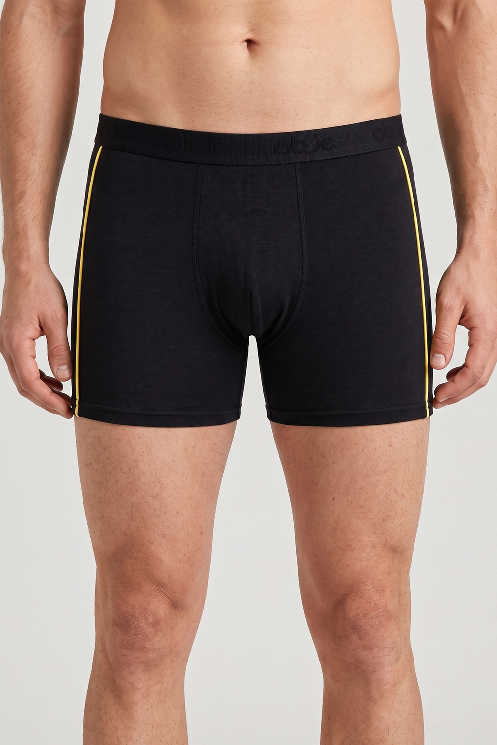 Erkek Siyah Likra Cotton Boxer