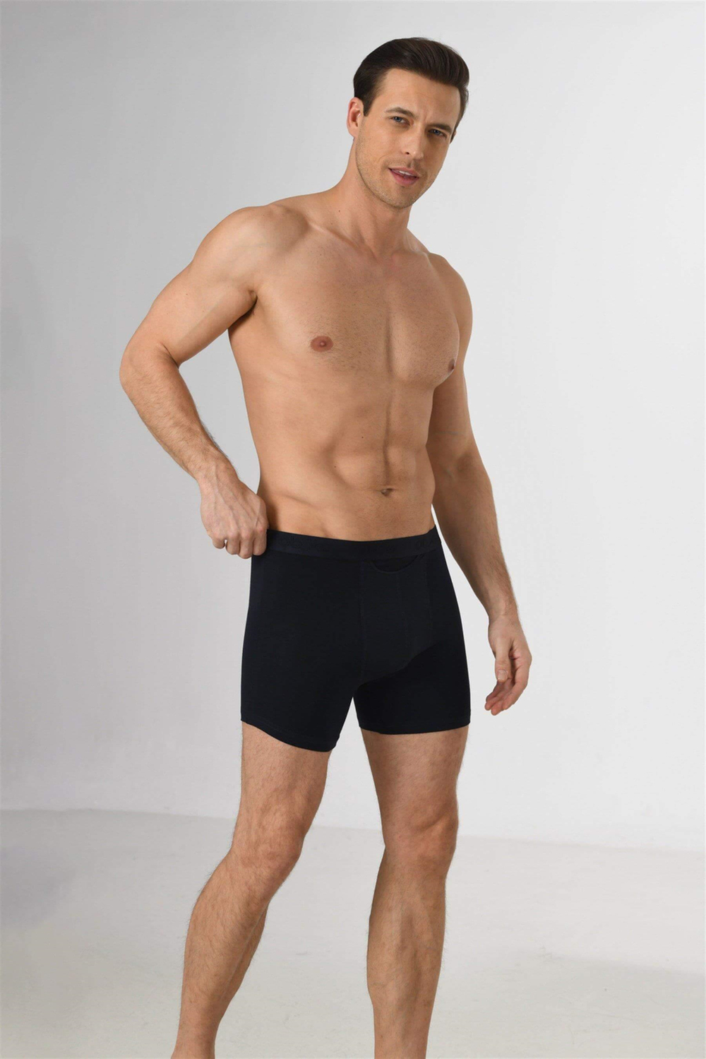 Erkek Siyah Penye Modal Boxer