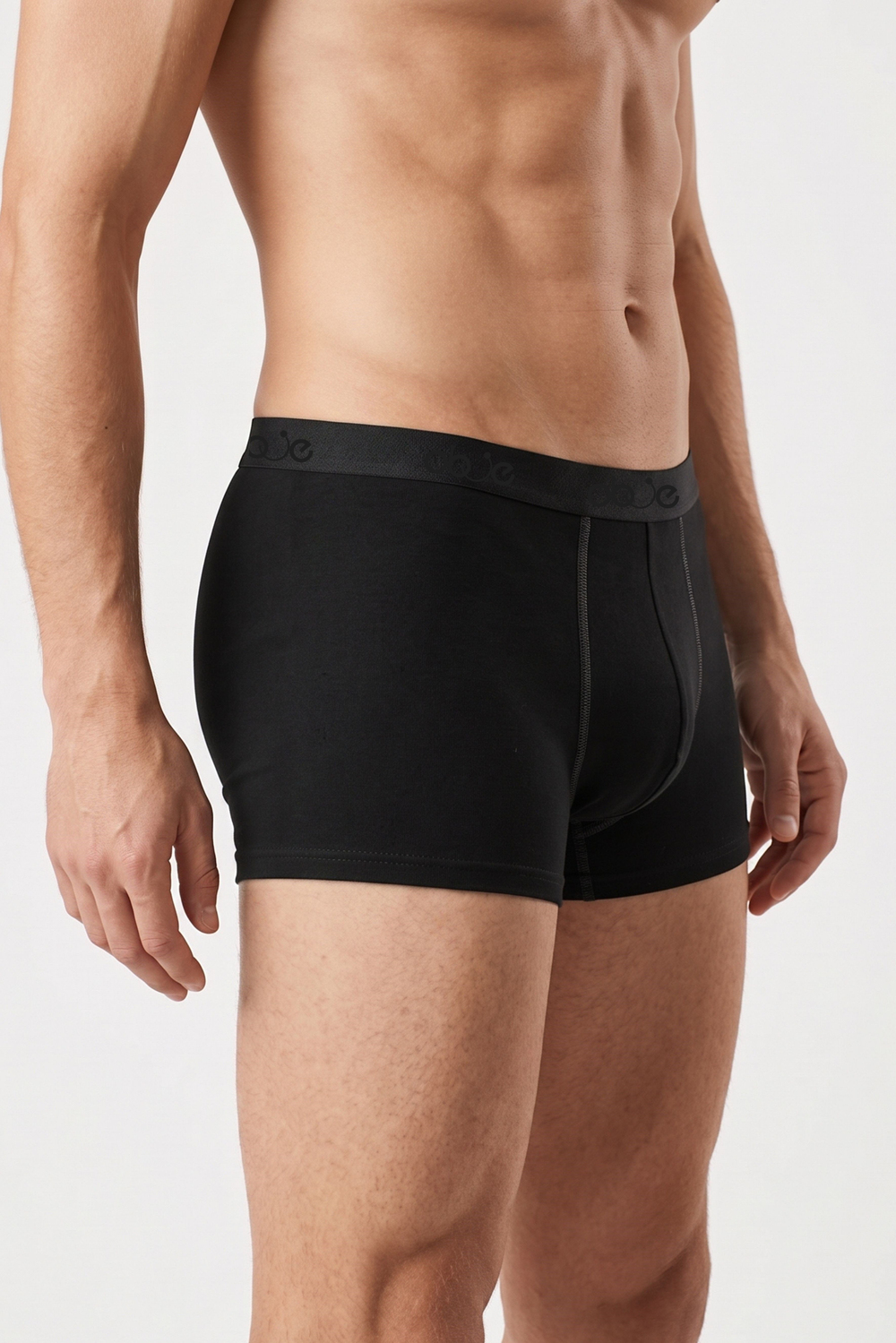 Erkek Siyah Penye Modal Kısa Boxer