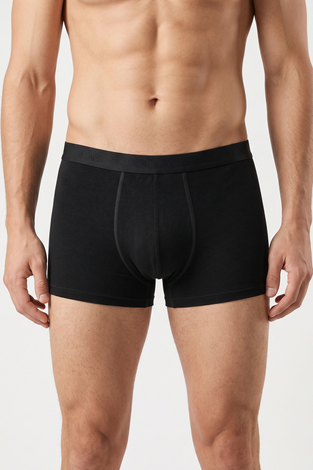 Erkek Siyah Penye Modal Kısa Boxer