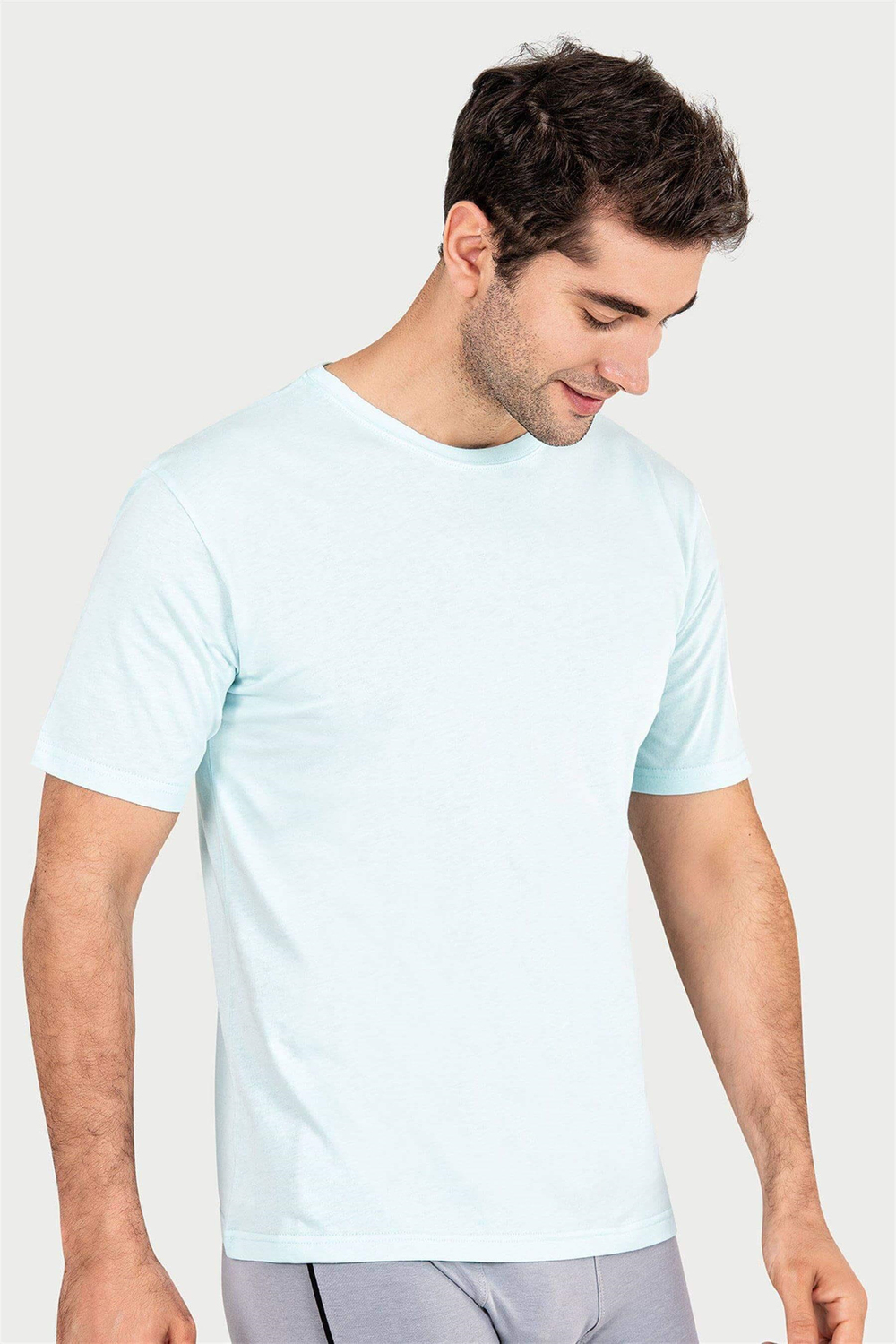 Erkek Turkuaz Süprem Yarım Kol T-shirt