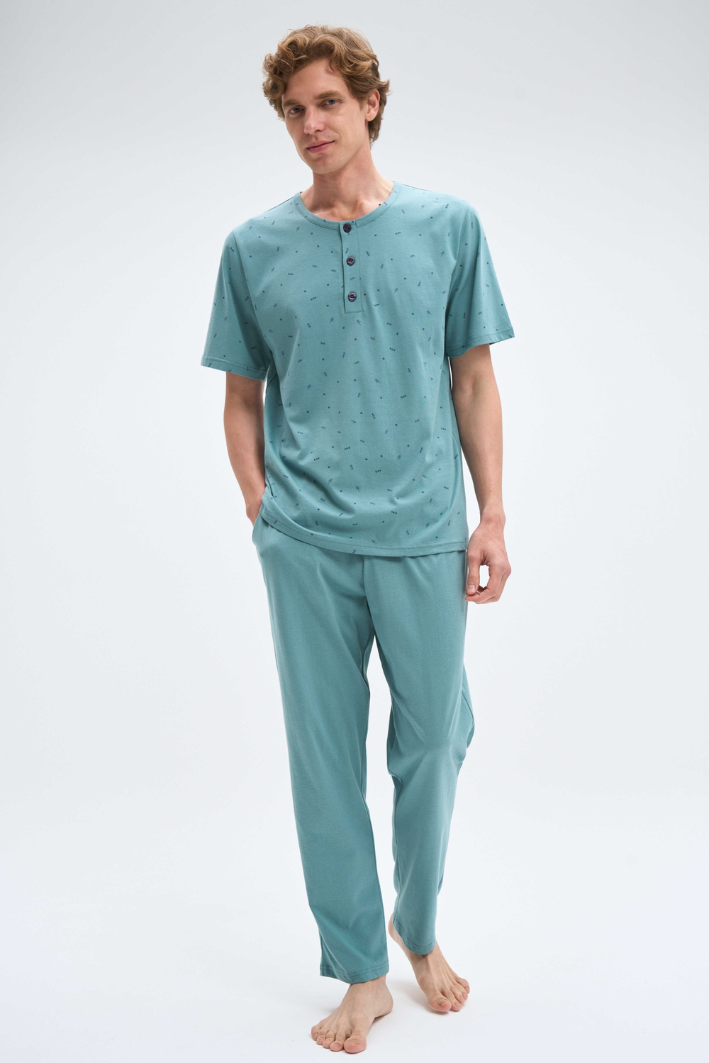Erkek Yeşil Patlı Pijama Altı