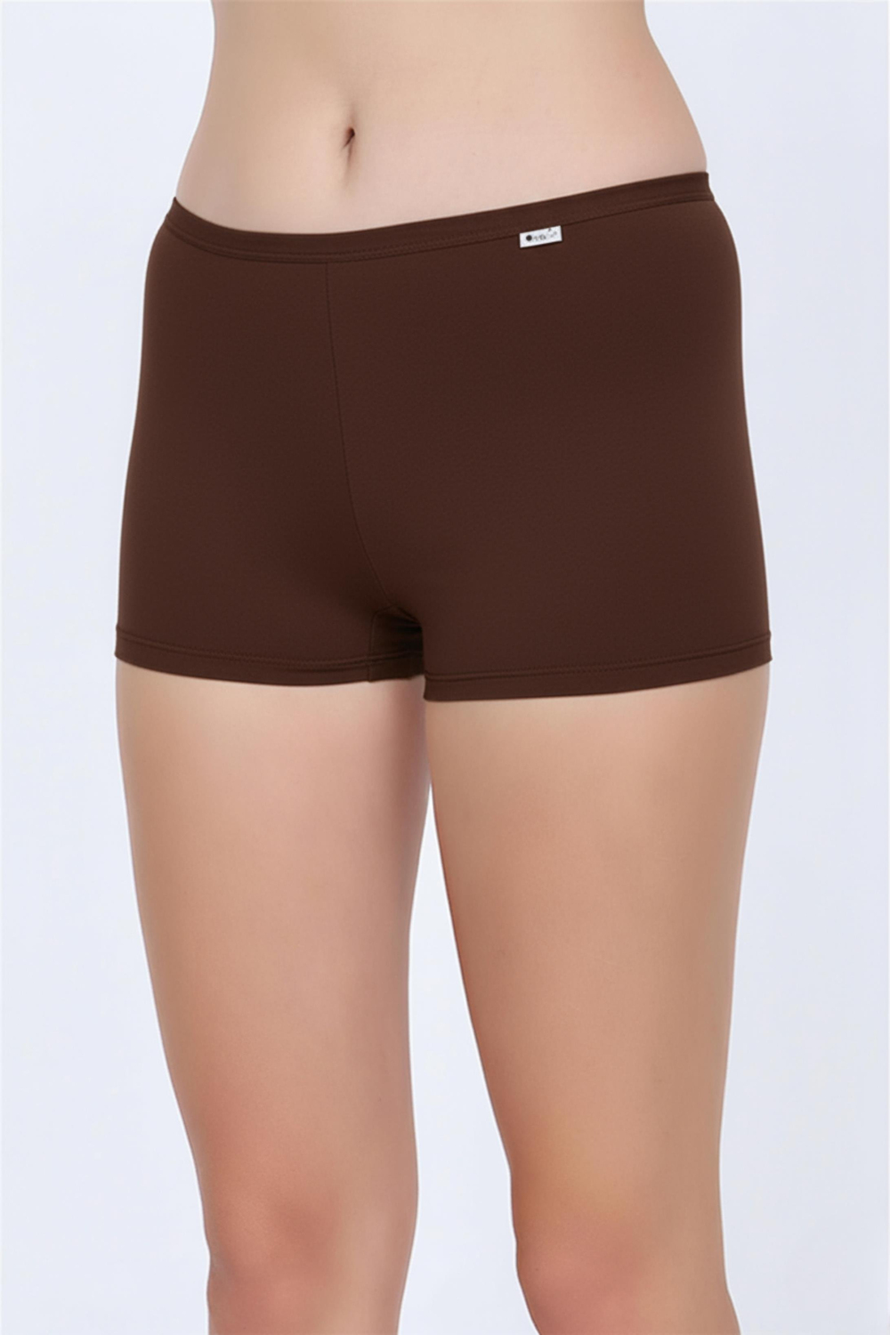 Kadın Acı Kahve Likra Cotton Boxer