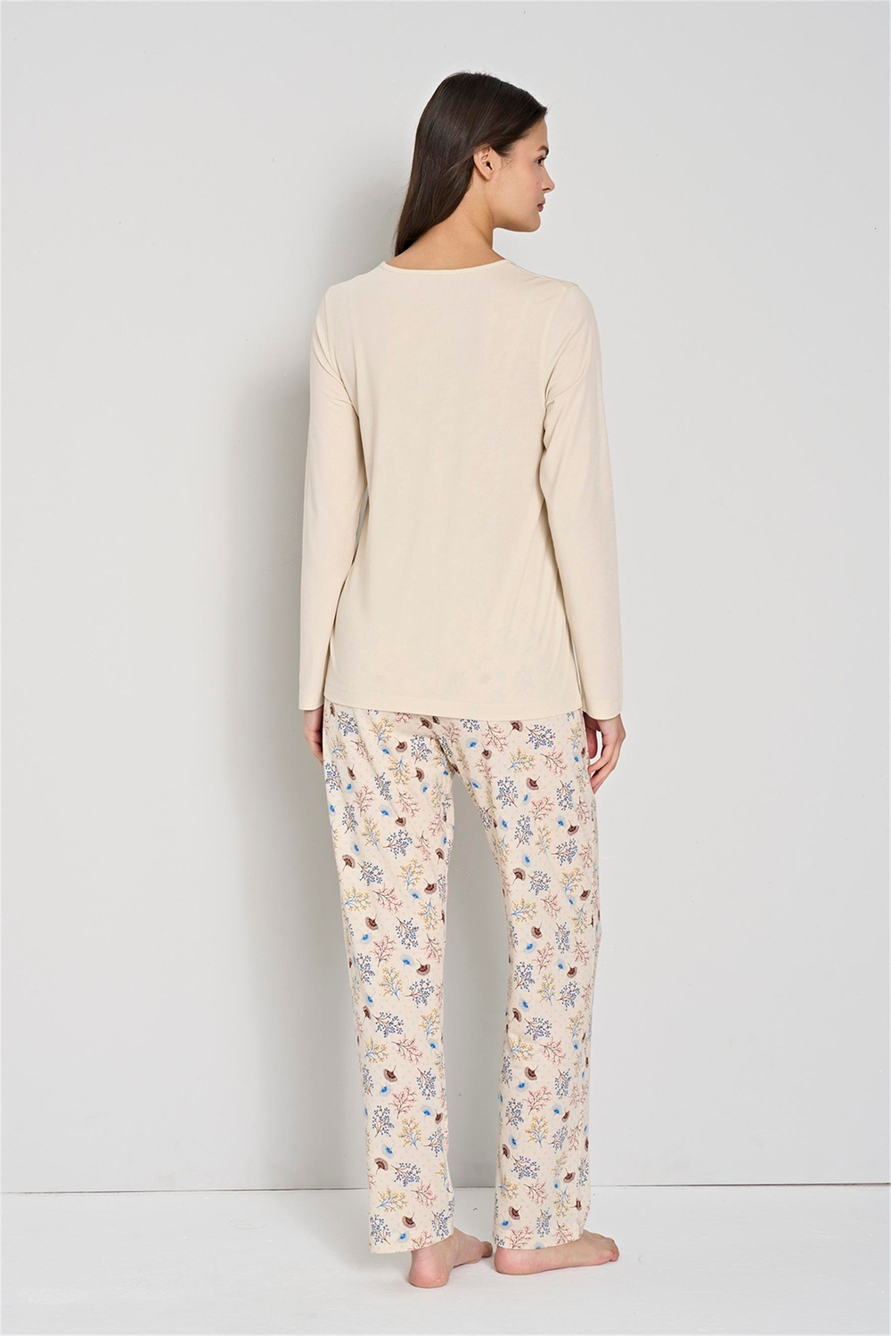 Kadın Bej Pijama Takımı