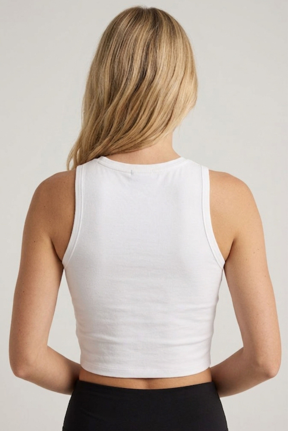 Kadın Beyaz Halter Yaka Crop