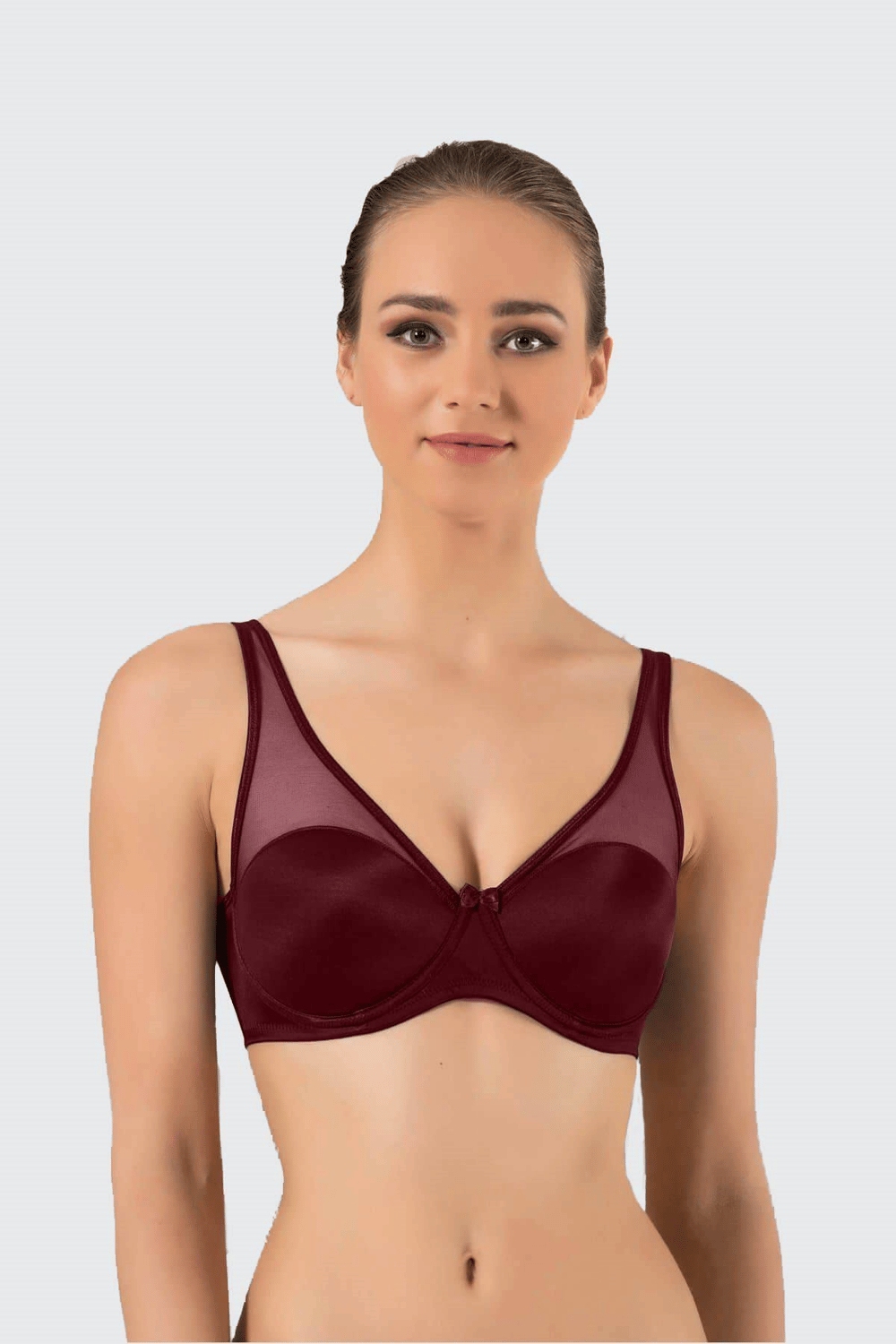 Kadın Bordo Minimizer Sütyen