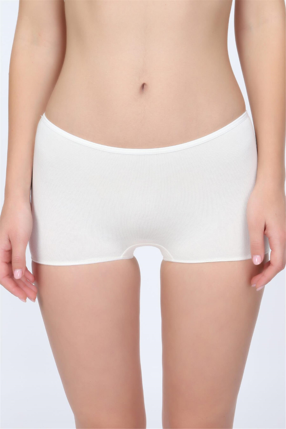 Kadın Ekru Penye Modal Boxer