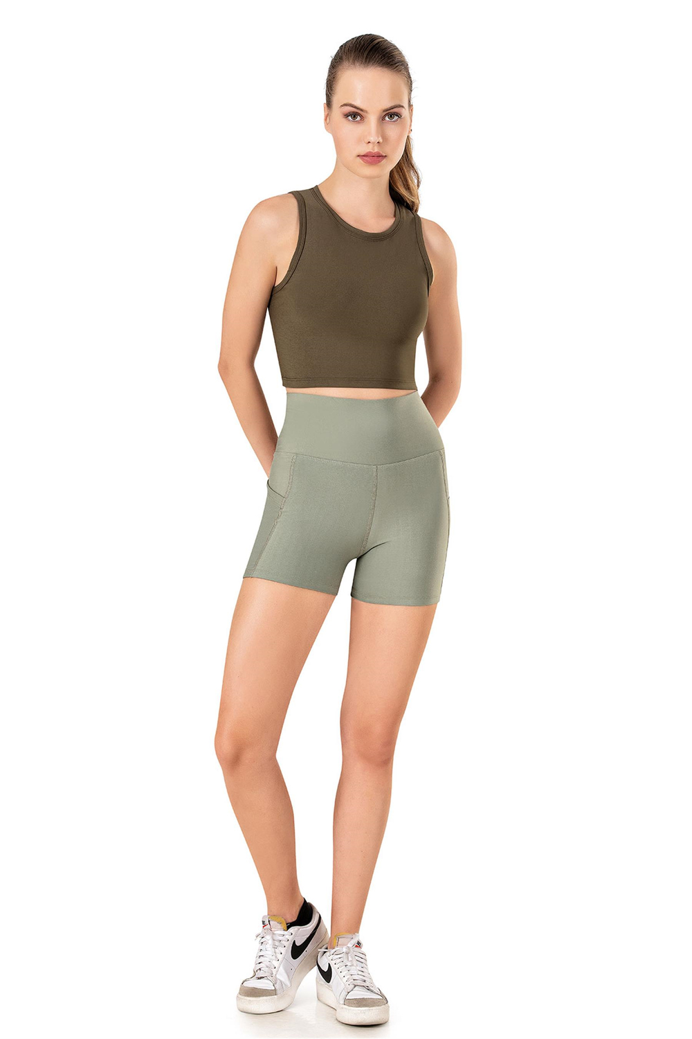 Kadın Haki Spor Bralet