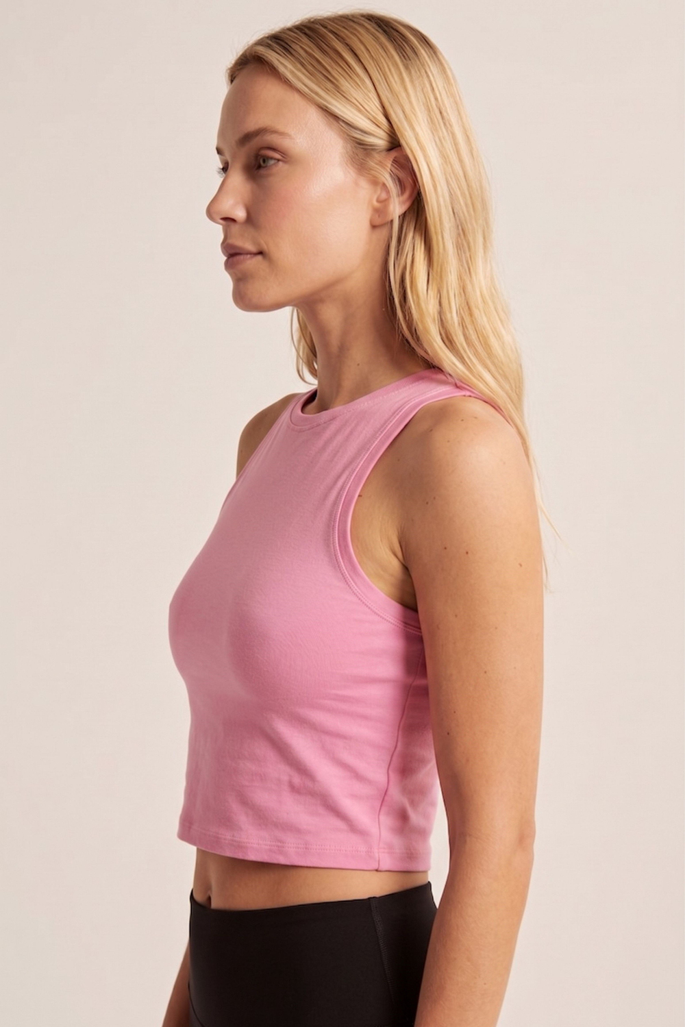 Kadın Pembe Halter Yaka Crop