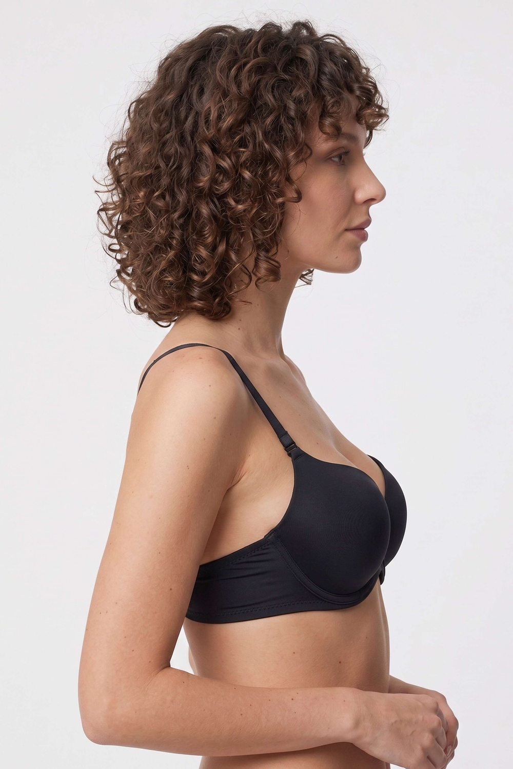 Kadın Siyah Destekli Push Up Soft Sütyen