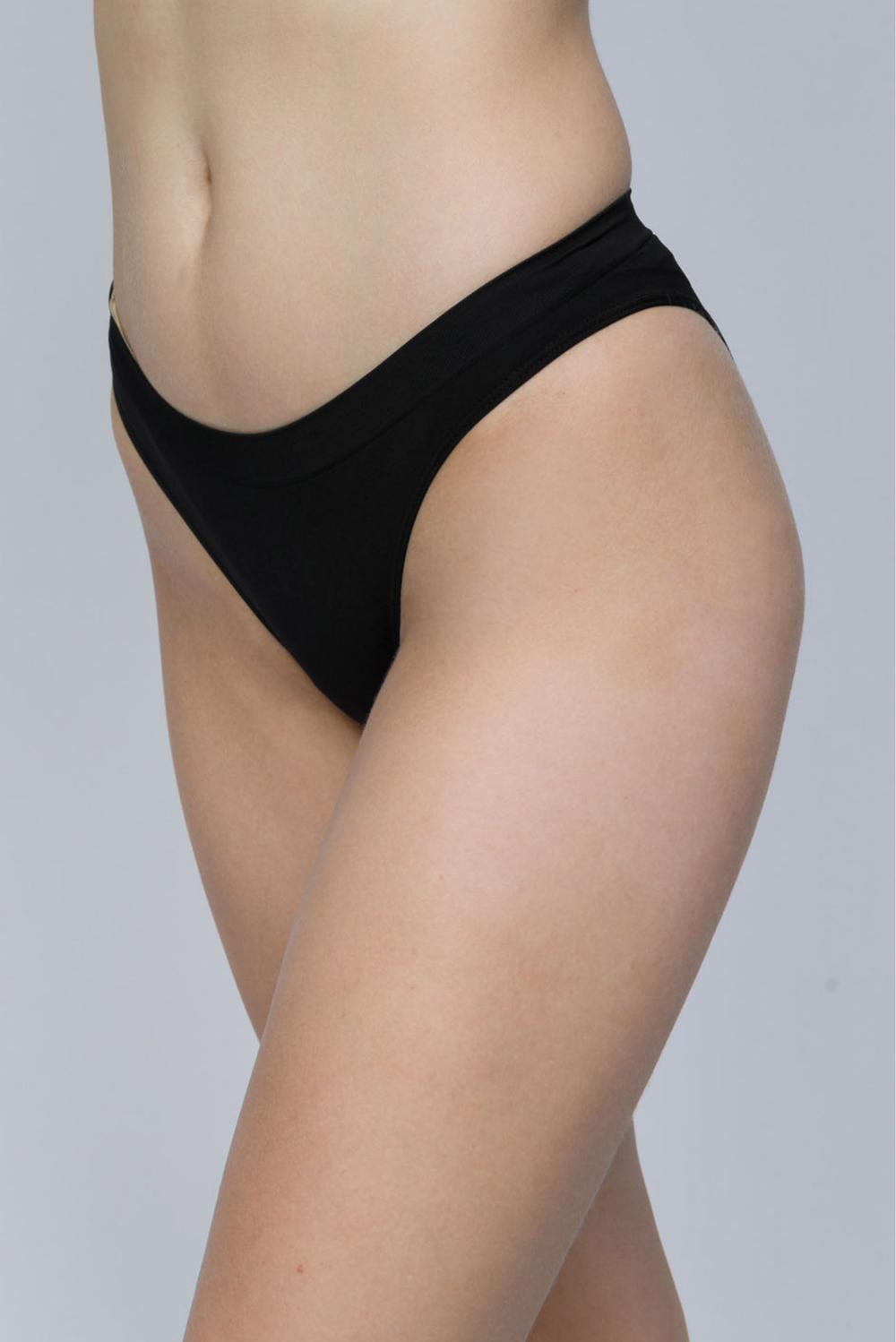 Kadın Siyah Seamless Slip 