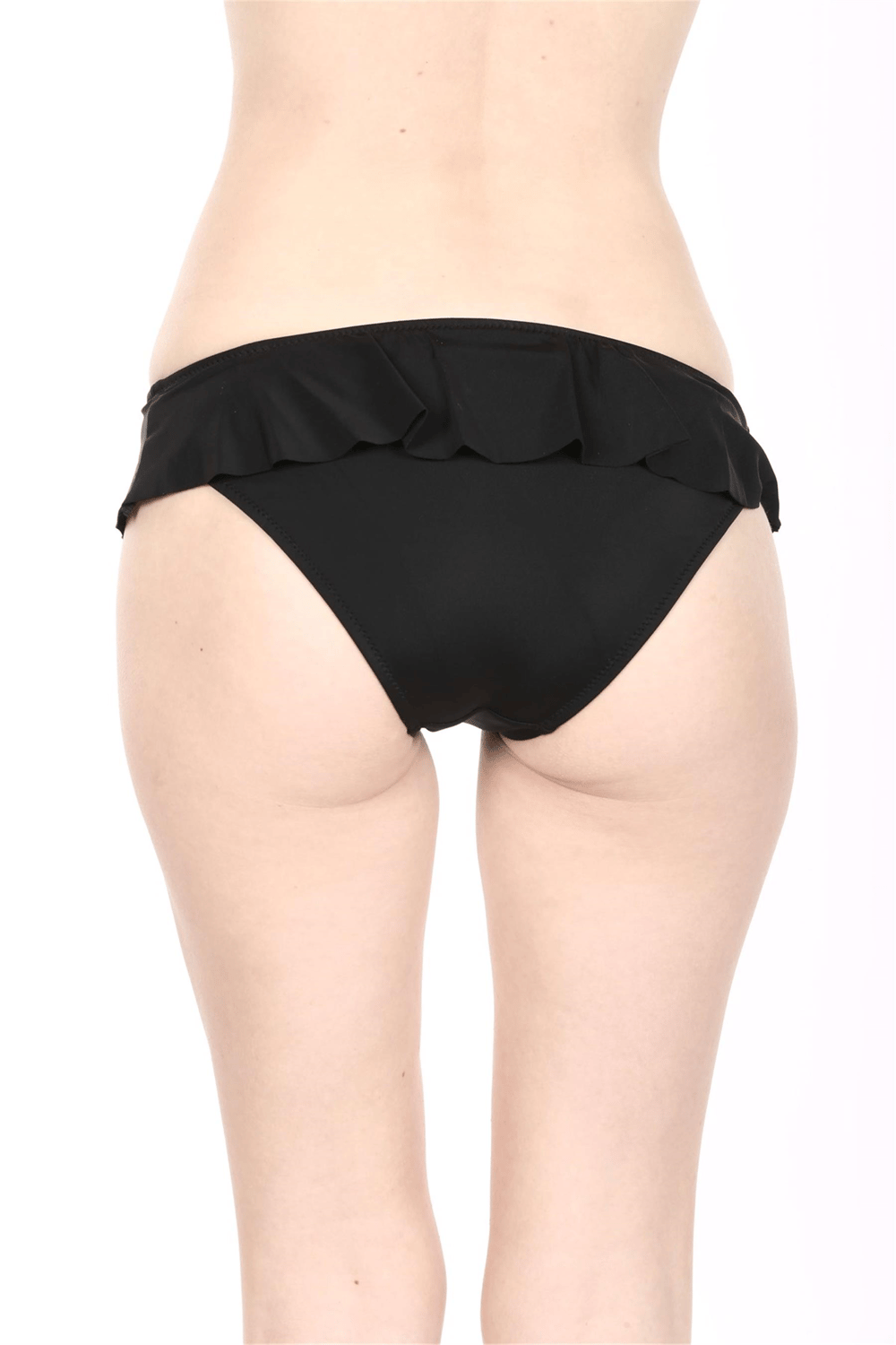 Kadın Siyah Yanı Volanlı Bikini Altı
