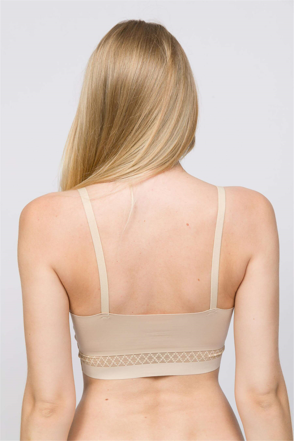 Kadın Ten Lazer Kesim Bralet