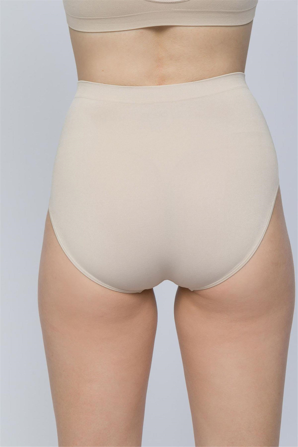 Kadın Ten Seamless Yüksek Bel Slip Külot