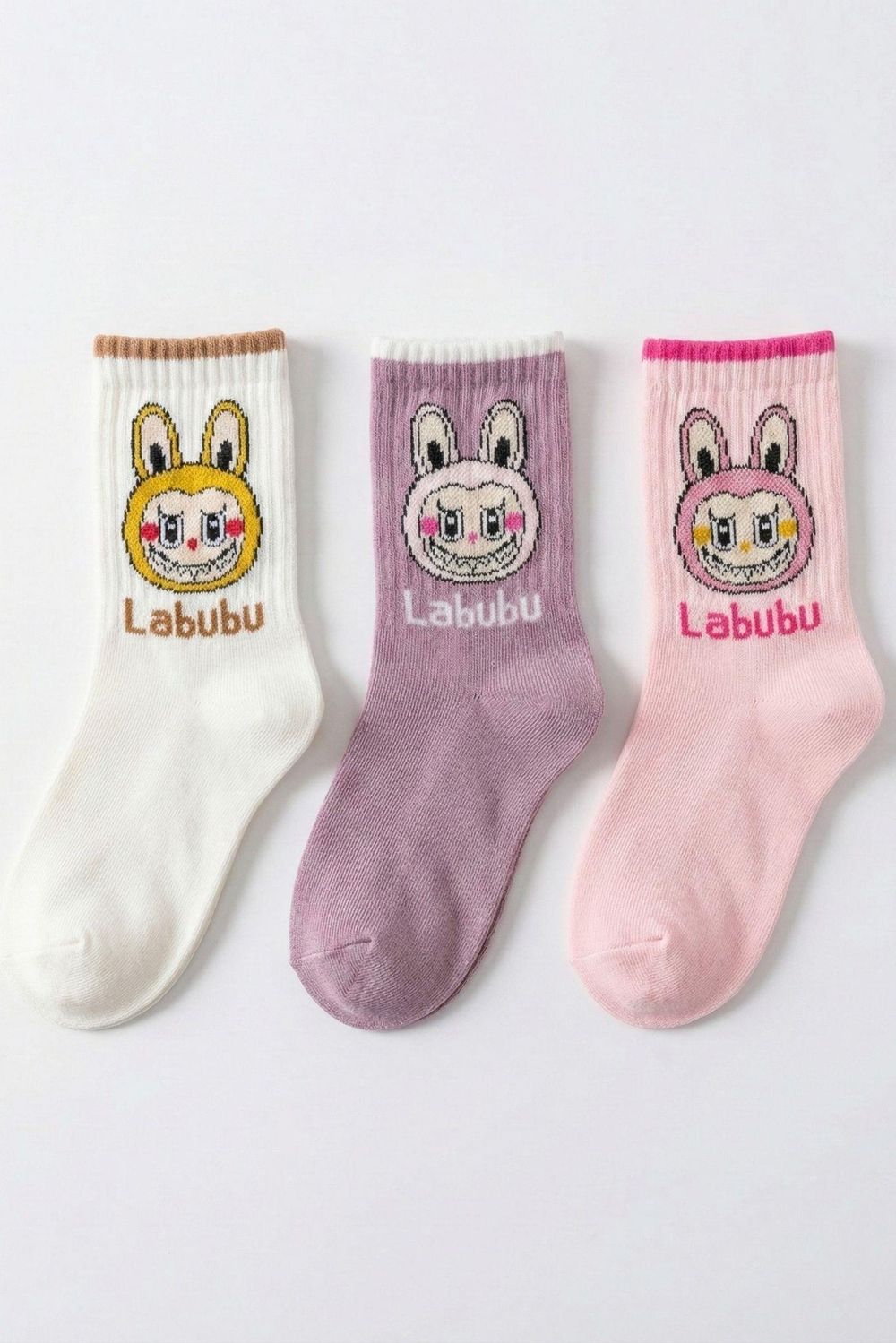Kız Çocuk Labubu Desen Soket Çorap