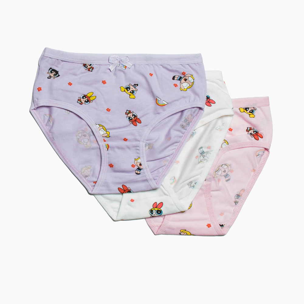 Kız Çocuk Powerpuff Girls Desen 3lü Slip
