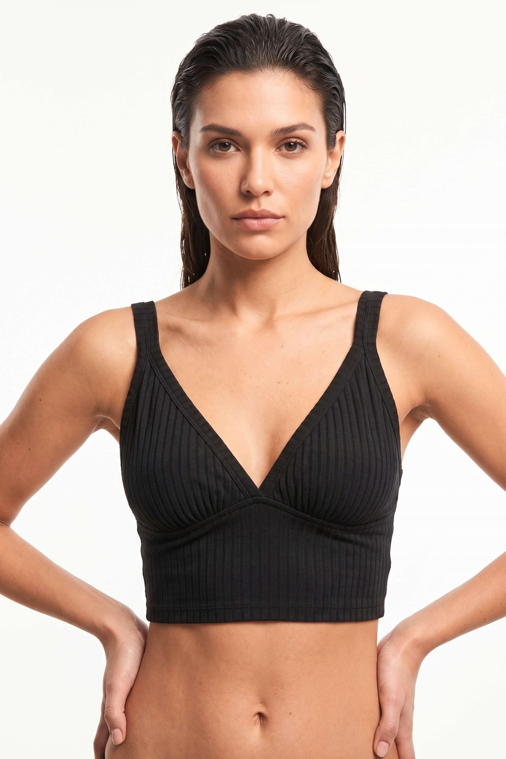 Kadın Siyah Melanj Kaşkorse Bralet
