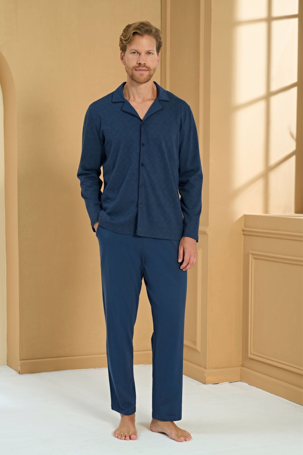 Erkek Mavi Pijama Altı
