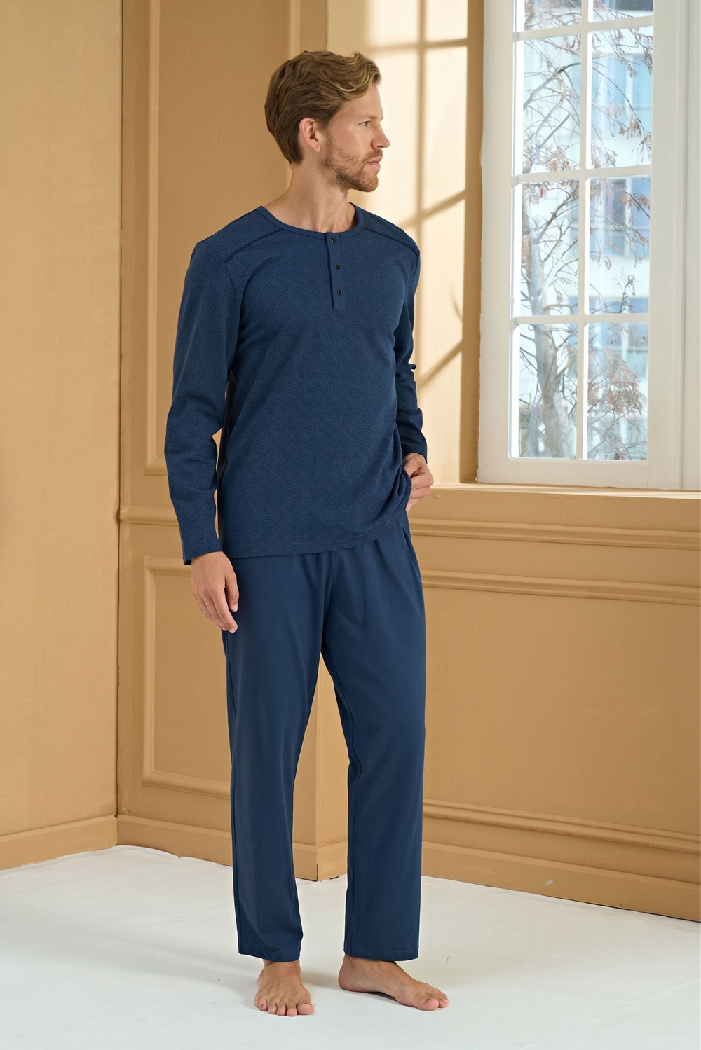 Erkek Mavi Pijama Altı