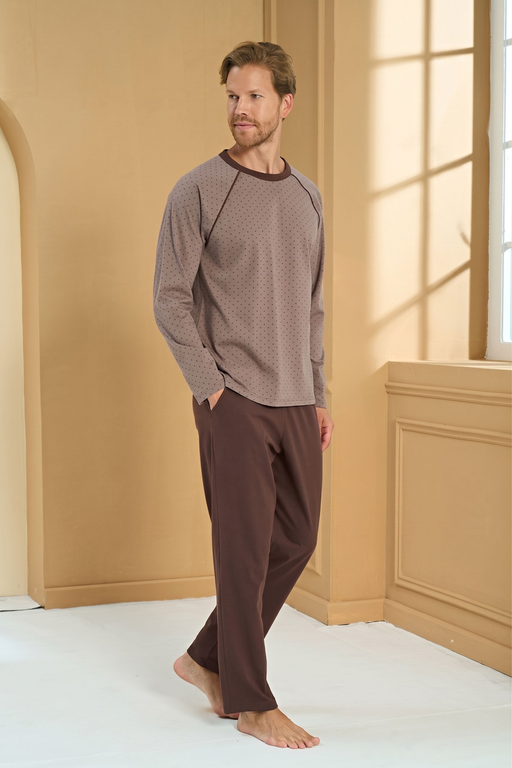 Erkek Kahverengi Pijama Altı