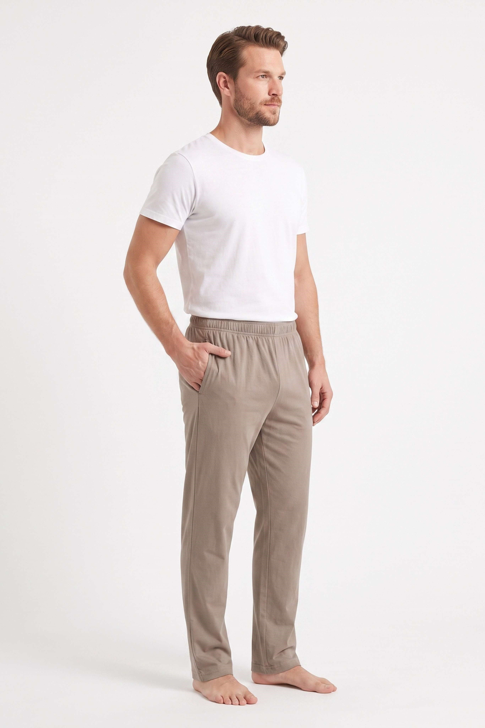 Erkek Vizon Rahat Kesim Pijama Altı
