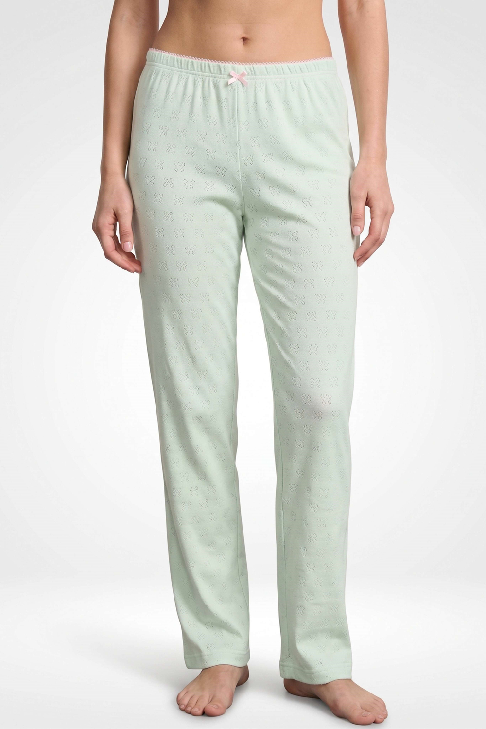 Kadın Mint Ribana Pijama Altı