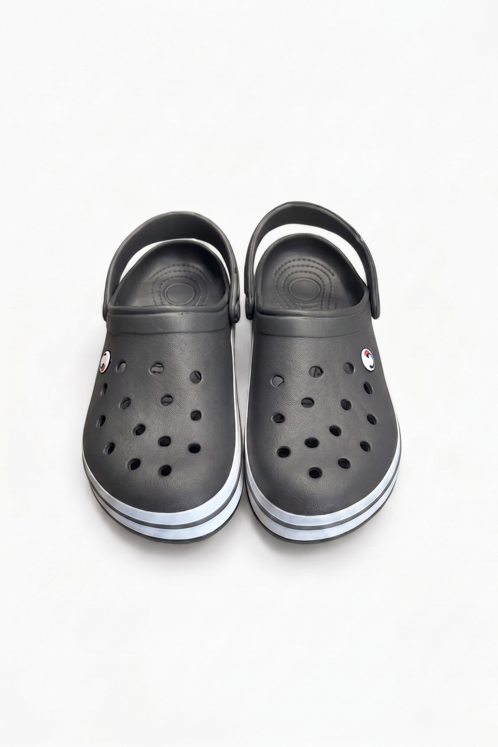 Erkek Gri Crocs Tarzı Delikli Kaymaz Sabo Terlik