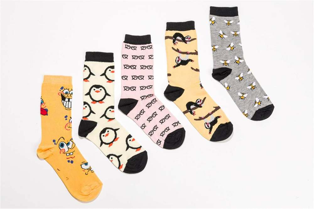 Unisex Arı Desen 5li Çorap