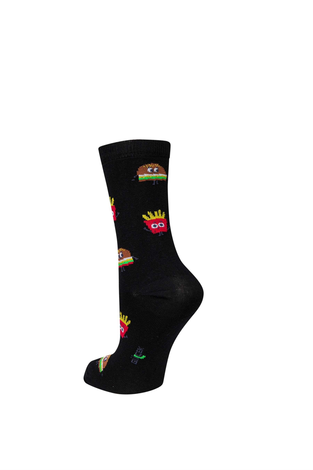Unisex Hamburger Desen 5li Çorap